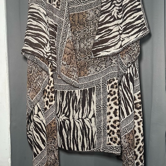 Animal Print Coverup Kimono - Picture 2 of 15